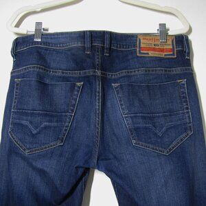 DIESEL INDUSTRY Mens Thommer Jeans Slim 33/32 Medium Wash 3D effect pocket